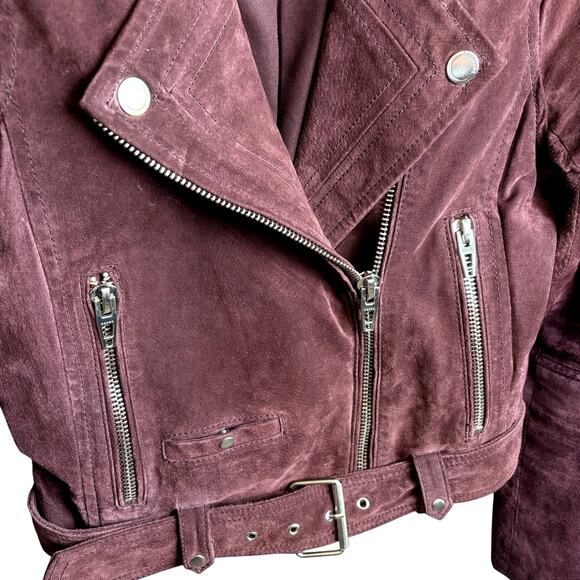 BlankNYC NWOT Plum/Purple Moto Suede Concert Festival Jacket Size XS - Picture 4 of 7